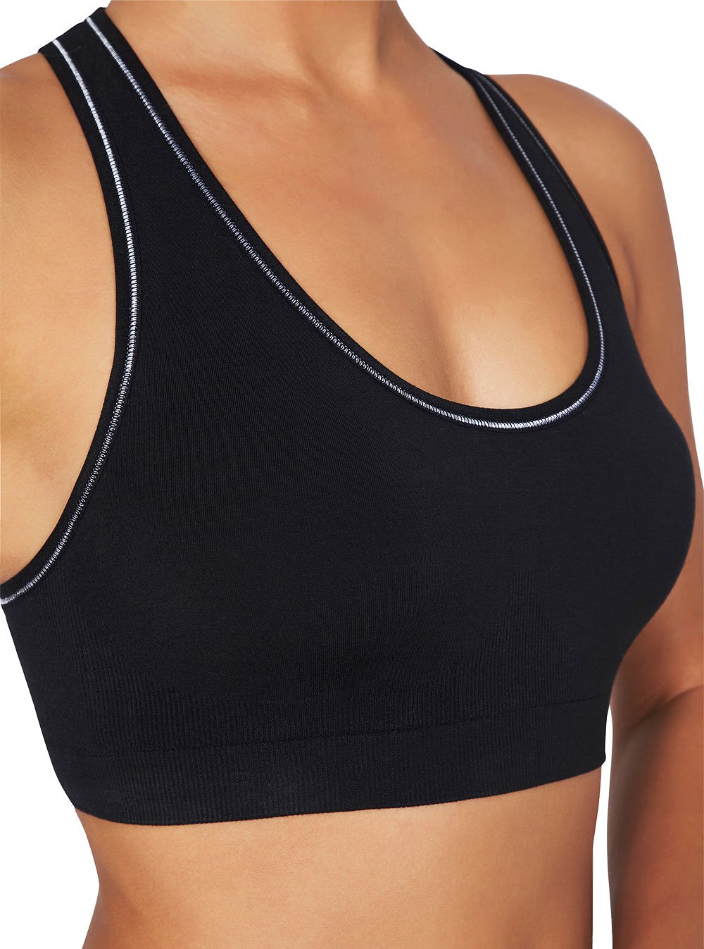 Boody Women's Racerback Sports Bra - Pullover Racerback Bra with Removable  Padding, Seamless Bras for Women - Wireless Bra for Medium Support, Bamboo